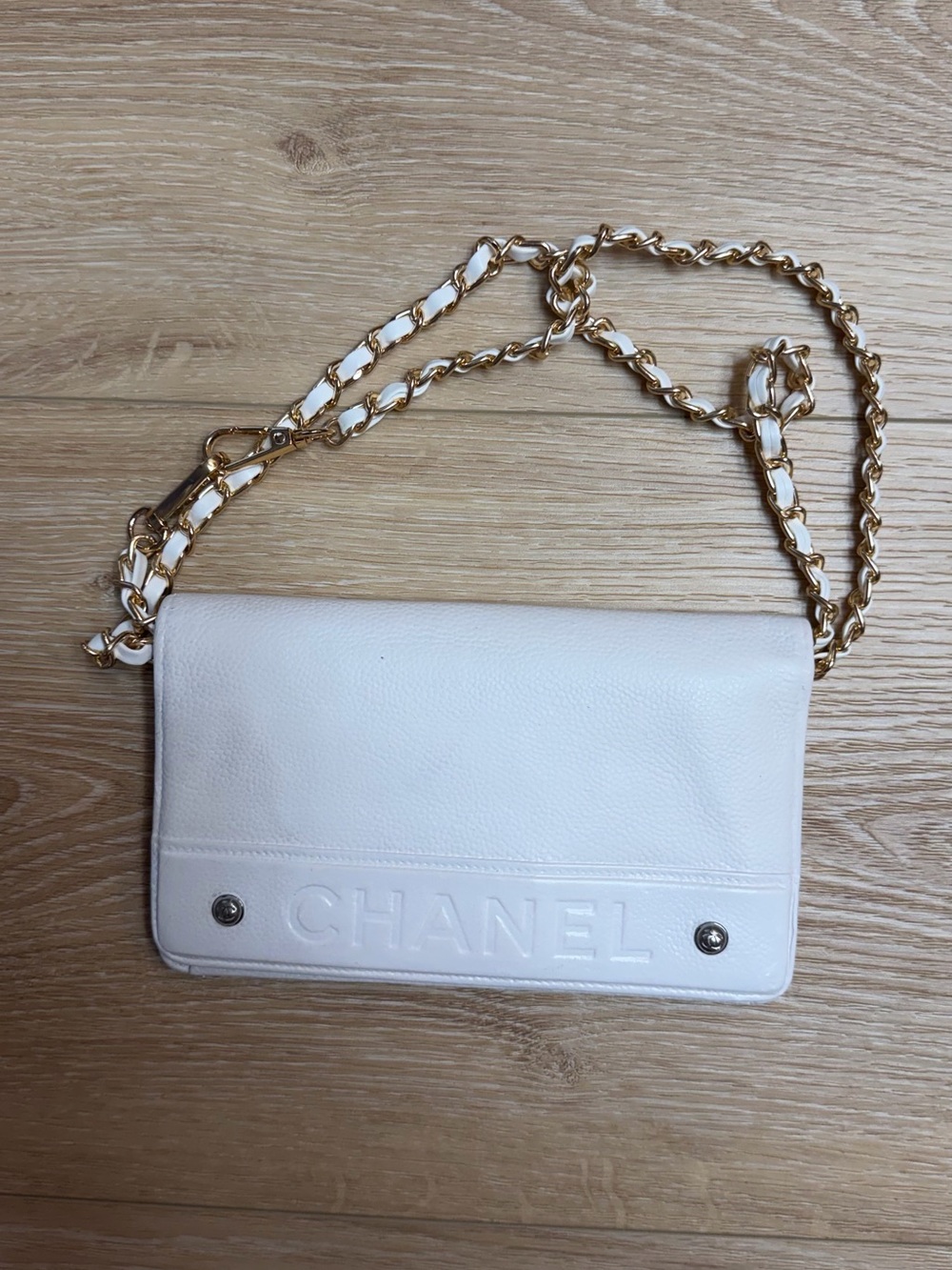 Chanel bifold wallet with chain